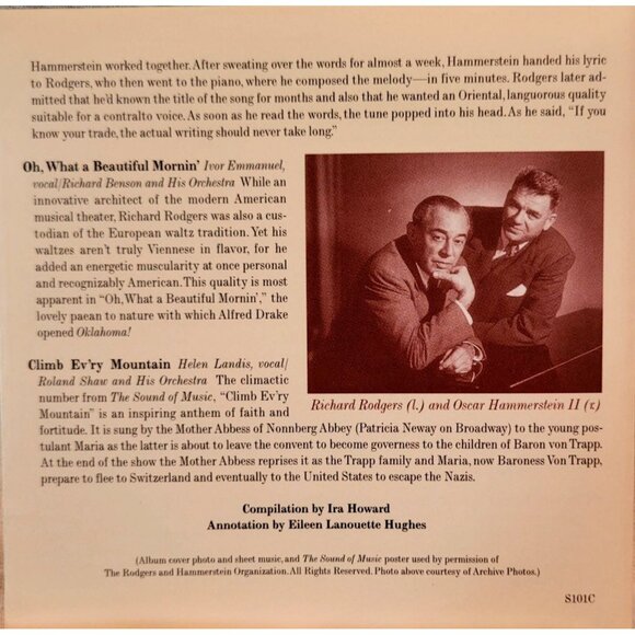 Reader's Digest Music Timeless Favorites CD Rodgers & Hammerstein Hits 37292cd - Picture 3 of 3